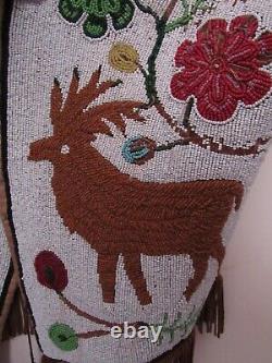 Antique Plains / Native American Beaded Vest w. Elk and Floral Theme about 1910