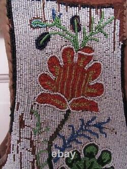 Antique Plains / Native American Beaded Vest w. Elk and Floral Theme about 1910