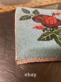 Antique Plateau Hand Beaded Flat Bag. Two Sided. 10 Colors! 9x8