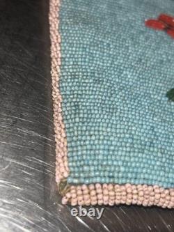 Antique Plateau Hand Beaded Flat Bag. Two Sided. 10 Colors! 9x8