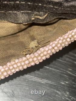 Antique Plateau Hand Beaded Flat Bag. Two Sided. 10 Colors! 9x8