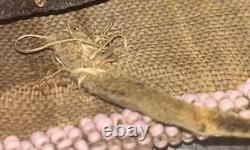 Antique Plateau Hand Beaded Flat Bag. Two Sided. 10 Colors! 9x8