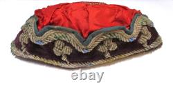 Antique Purple Velvet Beaded Cap / Hat (maybe) Native American Indigenous
