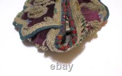 Antique Purple Velvet Beaded Cap / Hat (maybe) Native American Indigenous