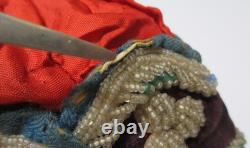 Antique Purple Velvet Beaded Cap / Hat (maybe) Native American Indigenous