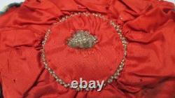 Antique Purple Velvet Beaded Cap / Hat (maybe) Native American Indigenous