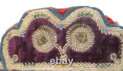 Antique Purple Velvet Beaded Cap / Hat (maybe) Native American Indigenous