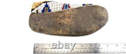 Antique Rare Hand Made Beaded Native American Moccasins Shoes California
