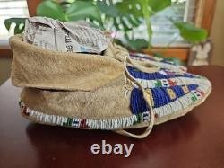 Antique Sioux Indian Beaded Moccasins