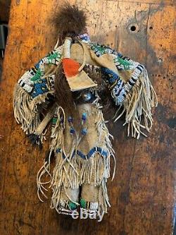 Antique Sioux Native American beaded doll. De-acquisition museum