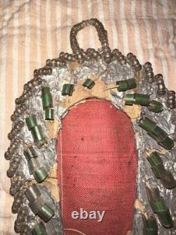 Antique Victorian Native American Beaded Miniature Pitcher Frame