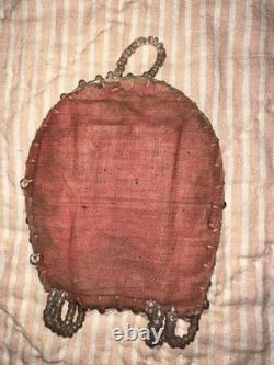 Antique Victorian Native American Beaded Miniature Pitcher Frame
