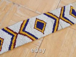 Antique / Vintage Kainah (blood) Blackfeet Plains Indian Wide Beaded Belt