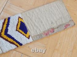 Antique / Vintage Kainah (blood) Blackfeet Plains Indian Wide Beaded Belt