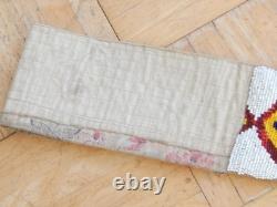 Antique / Vintage Kainah (blood) Blackfeet Plains Indian Wide Beaded Belt