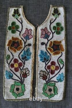 Antique Vintage Native American Beaded Vest Shirt Panels Ojibwe Cree Metis