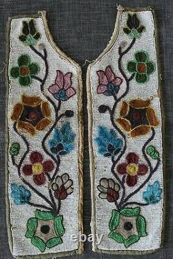 Antique Vintage Native American Beaded Vest Shirt Panels Ojibwe Cree Metis