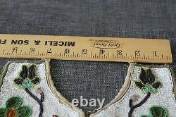 Antique Vintage Native American Beaded Vest Shirt Panels Ojibwe Cree Metis