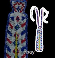 Antique / Vintage Native American Cheyenne Beaded Neck Tie Handcrafted