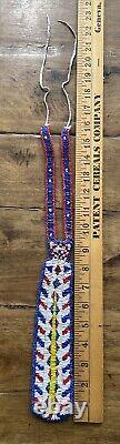 Antique / Vintage Native American Cheyenne Beaded Neck Tie Handcrafted