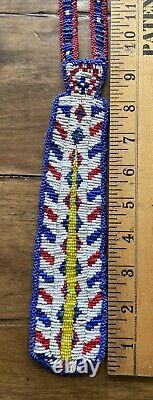 Antique / Vintage Native American Cheyenne Beaded Neck Tie Handcrafted