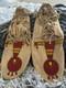 Antique Vintage Native American Indian Beaded Moccasins Chickasaw