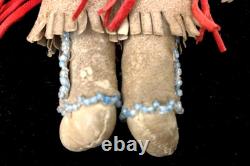 Antique/Vintage Sioux Beaded Doll Brain-Tanned Leather OLD! /88