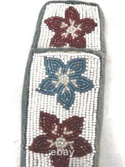 Antique knife sheath beaded Native American hand made leather original