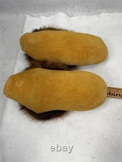 Antique moccasins handmade beaded leather Northwest Native American original