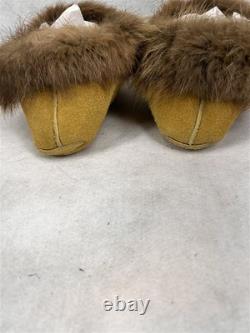 Antique moccasins handmade beaded leather Northwest Native American original