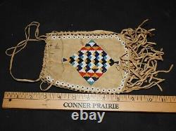 Apache Beautiful! Intricate Beaded Native American Purse, Beaded on Both Sides