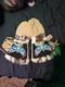 Astris Native American Beaded Mittens with Fur Trim and Fringer