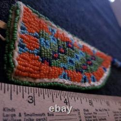 Atq NA Glass Beaded Apache Knife/Awl Sheath 1800s Sinew Sewn Full Provenance