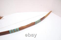 Atq NATIVE AMERICAN INDIAN HAND CRAFTED Beaded BOW AND ARROW W QUIVER