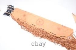 Atq NATIVE AMERICAN INDIAN HAND CRAFTED Beaded BOW AND ARROW W QUIVER
