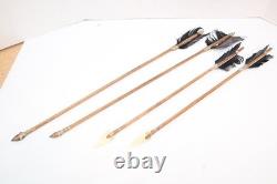 Atq NATIVE AMERICAN INDIAN HAND CRAFTED Beaded BOW AND ARROW W QUIVER