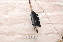 Atq NATIVE AMERICAN INDIAN HAND CRAFTED Beaded BOW AND ARROW WALL HANGING