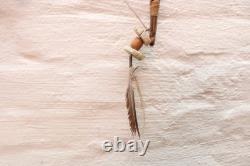 Atq NATIVE AMERICAN INDIAN HAND CRAFTED Beaded BOW AND ARROW WALL HANGING