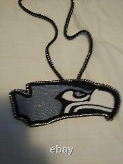 Authentic Native American Beaded Seahawks Medallion Necklace