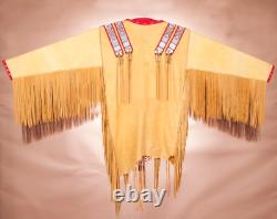 Authentic Native American Indian Deer Skin Beaded WARShirt 66x39 Your Choice