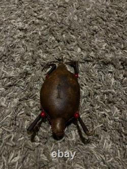 Authentic Plains Indian style beaded turtle amulet/ umbilical cord fetish