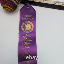 Award Winning Jicarilla Apache Beaded Bottle Vessel Provenance Native American