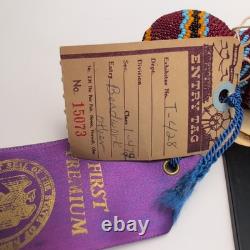 Award Winning Jicarilla Apache Beaded Bottle Vessel Provenance Native American