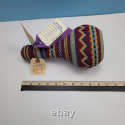 Award Winning Jicarilla Apache Beaded Bottle Vessel Provenance Native American