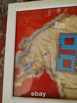 Awesome Vintage Native American Beaded Hide! Quality Nice