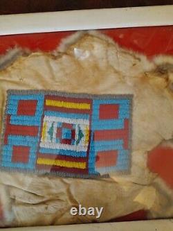 Awesome Vintage Native American Beaded Hide! Quality Nice