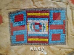 Awesome Vintage Native American Beaded Hide! Quality Nice