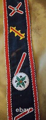 Awesome Vintage Native American Choctaw Sash Beaded Handmade Regalia Nice