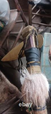 Awesome Vintage Native American Iron Spiked Tomahawk Beaded Quality