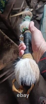 Awesome Vintage Native American Iron Spiked Tomahawk Beaded Quality